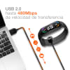 USB Smart Watch Charger for Amazfit Band 5 / Xiaomi Mi Band 5 / Mi Band 6 Fast Charging 1A Data Cable Smartwatch Fitness Tracker PVC - Black