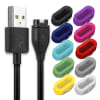 USB-kaapeli älykelloon Garmin Fenix 7, 6, 6 Pro, 6X Pro, Vivoactive 4, 4S, 3, Forerunner 945, 45, Venu 2 - 1A, 1m latausjohto. Musta PVC kaapeli