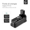 Impugnatura Battery Grip BG-3D per fotocamera Sony Alpha 6000, Alpha 6400 camera grip NP-FW50 accessorio multifunzione per fotografia verticale, grammi