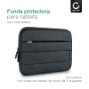 Funda para tablets de 10.1 pulgadas CELLONIC® nylon gris universal - Funda protectora para tablets con función de soporte, burbujas antigolpes y bolsillo delantero | Funda impermeable