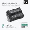 Batterie 1600mAh pour appareil photo - Remplacement modèle NP-FM55H