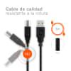 Cable USB para Rode NT-USB / Podcaster - Cable de Carga y Datos 3m negro PVC