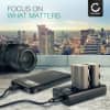USB dobbel lader (BP-511 BP-512) for Canon EOS 5D 50D 40D 30D 300D 20D 10D PowerShot G3 G5 G1 MV700 ZR85 + 1m + USB Kabel fra CELLONIC