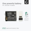 Battery for GoPro Hero 12 11 10 9, AHDBT-901 AHDBT-901C (1730mAh, 3.85V) from CELLONIC
