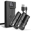 2x Batteri 2600mAh+ Dubbel Laddare