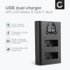 USB Dual Charger (AHDBT-1301) for GoPro HERO13 Black + 1m + USB Cable from CELLONIC