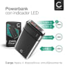 20000mAh Power Bank Carga Rápida USB C PD 20W indicador LED - Batería externa gran capacidad para iPhone, iPad, Airpods, Galaxy, Xiaomi, Switch o PSP - negro