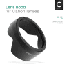 ES-68 II Kamera Ø 49mm Solblender for Canon EF 50mm f/1.8 STM – Plast Bajonett Blomst- / Tulipan- / Kronblad- Solblender fra CELLONIC