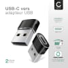 2x Adaptateur USB C vers USB - Adaptateur USB-C femelle vers USB-A mâle Chargement et transfert de données rapides Connecteur pour iPhone, iPad, Galaxy, téléphone, tablette, ordinateur portable - noir