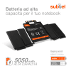 Batteria subtel® A1964, A1989 per notebook Apple Macbook Pro 13 Touch - A1989 (Mid 2018 / Early 2019) Affidabile ricambio da 5050mAh Sostituzione ottimale per computer portatile laptop Apple