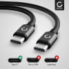 USB C Type C Phone Charger Cable for HTC 10 / U11, Plus, Life / U12, Plus, Life / U Play / Desire 19 Plus / Bolt 2m Fast Charging 3A Smartphone Data Cable PVC Black