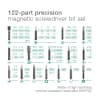 Schraubendreher Werkzeug Set 122-Teilig, magnetisch: Werkzeugset mit Bithalter u. Schraubenzieher Bit Satz: Torx Imbus Y Type uvm. - Reparaturset f. Handy Akku Laptop Display Feinwerkzeug, Tool Kit