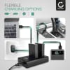 USB dobbel lader (BLS-5 BLS-50 BLS-1) for Olympus OM-D E-M10 Mark II E-M5 Mark III Pen E-PL9 E-PL8 E-PL10 E420 Stylus 1 + 1m + USB Kabel fra CELLONIC