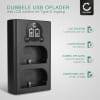 USB Dual Charger LC-E6 CBC-E6 for LP-E6 LP-E6N (Canon EOS 5D Mark II III IV EOS 5DS R EOS 60D 60Da EOS 6D Mark II EOS 70D EOS 7D Mark II EOS 80D EOS R WFT-E5 WFT-E7 XC10 XC15) Power Supply