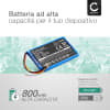 Batteria di ricambio BTY00009, FPS16020002419 per POS Ingenico LEC-V03.00-0242 Vital Act 3S Affidabile sostituzione da 800mAh per terminale di pagamento