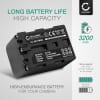 2x Batteri for Sony HVR-A1 HDR-SR1 HDR-HC1 GV-D1000 DCR-TRV38 TRV20 TRV330 TRV285 TRV340 TRV345 Kameraer 3200mAh fra CELLONIC