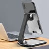 Universal Phone & Tablet Stand for Desk - Adjustable Lightweight Ergonomic Foldable 360° Rotating Swivel Arm 4”-12.9” Cradle Holder for iPhone, iPad, Galaxy