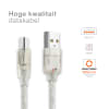 USB Kabel compatibel met Rode NT-USB / Podcaster - 3m Oplaadkabel Laad Snoer PVC Datakabel Transparant