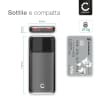 10000mAh Powerbank USB C CELLONIC® Con LED - Caricabatteria portatile per tablet, fotocamera, smartphone, smartwatch, GPS - Ricarica via filo - nero