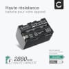 Batterie 2800mAh pour appareil photo Sony DCR-PC3, DCR-PC5, DCR-PC1 - Remplacement modèle NP-F10, -F20, NP-FS21, -FS33