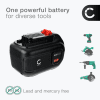 Batteri for Black & Decker 60V MAX Blower, 60V MAX trimmer, CM2060C, LHT360, LHT360C, LHT360CFF 60V  2500mAh Li Ion fra CELLONIC