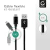 USB Data Cable for Beats Flex, Bose Headphones 700 Noise Cancelling Headphones 3A Charging Cable for Headphones / Headsets 1m File Transfer Nylon - Black