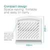 Universelt laptopstativ – Justerbart, lett, ergonomisk, kjølende, bærbart datamaskinholder - Ventilert, sammenleggbart notatbokstativ for arbeid, skrivebord, bord – Hvit