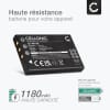 Batterie 1200mAh pour appareil photo Panasonic SV-AV10, SV-AV20, SV-AV25 - Remplacement modèle CGA-S301E/1B CGA-S301,-S302,VW-VBA10,-VBA21