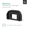 CELLONIC® Viewfinder Eyecup til Canon EOS 2000D 1000D 300D 350D 400D 500D 550D EF Silikone Ekstra Anti-Glare EVF Eye Piece View Finder Cover Hood Cap