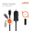 Chargeur allume-cigare voiture Micro USB 10W pour Huawei MediaPad M1 / M2 / M3 / T1 / T2 / T3 / T5 - 1m 5V 2A