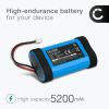 Batteri for Philips BT6000 ICR18650-1S2P (5200mAh, 3.7V) fra CELLONIC