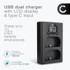 USB Dual Charger (LP-E6 LP-E6N) for Canon EOS 80D 90D 70D 7D 6D Mark II 60D R6 5Ds R 5D Mark IV III XC10 + 1m + USB Cable from CELLONIC