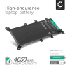 Batteri for ASUS X555L, A555L, F555L, K555L, R556L, F555UB, ASUS C21N1347 4650mAh fra CELLONIC