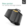 Running Phone Holder Armband for Detachable Quick Mount 360° Rotating Sports Wrist Fore-Arm Strap w/ Pocket - Black