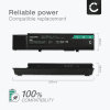Batteri til Dell Vostro 3400 / Vostro 3500 / Vostro 3700 bærbar PC – 6600mAh