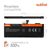 Batteria subtel® 020-7134-01/661-5844/A1382 per notebook MacBook Pro 15 Unibody ( i7 Series ) - A1286 - (2011-2012) Affidabile ricambio da 7070mAh + Set di strumento Sostituzione ottimale per computer portatile laptop Apple