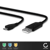 2x USB Kabel für Garmin Edge 520 Plus, 820, 1000, 1030 / Dashcam 55 / Zumo 595 / Dezl 760 - Ladekabel 1m 1A PVC Datenkabel schwarz/weiß