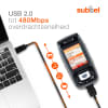 USB Kabel compatibel met Samsung SGH-T100, SGH-D500, SGH-D600, SGH-E700, SGH-A800 - 1m Oplaadkabel smartphone