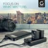 USB dobbel lader (DMW-BLC12) for Panasonic G7 G80 GX8 Lumix FZ1000 II FZ300 + 1m + USB Kabel fra CELLONIC