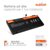 Batteria subtel® 020-7134-01/661-5844/A1382 per notebook MacBook Pro 15 Unibody ( i7 Series ) - A1286 - (2011-2012) Affidabile ricambio da 7070mAh + Set di strumento Sostituzione ottimale per computer portatile laptop Apple