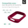 Coque Silicone vin rouge pour GPS de vélo Garmin Edge 540 / Edge 840 - Cover Bumper de protection système de navigation vélo moto et autres sports