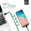 USB C Type C Kabel für Motorola Edge, Edge Plus, G7, G7 Plus, G7 Play, Moto G6, G7, G8, G8 Power, G9 Plus Handy Ladekabel - 1m 3A Nylon schwarz - Datenkabel für Smartphone