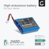 Batteri för Dogtra Pathfinder, Pathfinder TRX hundhalsband, tracker, antiskallhansband m.fl. - 2400mAh Laddningsbart ersättningsbatteri eller reservbatteri