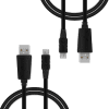 2x USB-kabel / datakabel för Safescan 135i 135ix 145i 155-S 155i 165-S 165i 185-S - 1m 1A USB-sladd PVC Datakabel svart