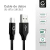 Cable USB para FujiFilm X100t X100f X70 X30 XF10 GFX 50s X-T20 X-T10 T1 T2 X-A2 A10 X-Pro2 X-E2 - Cable de Carga y Datos 2m 2A negro PVC