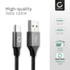 USB Data Cable for Jabra Elite 65t, Active 65t, Elite sport, Talk 45, Talk 25, Evolve 65t, Talk 55, Talk 15 2A Charging Cable for Headphones / Headsets 2m File Transfer Nylon - Grey