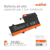 Batteria subtel® L17L3P61/L17M3P61 per notebook Lenovo Yoga 330-11IGM / Yoga 720-12IKB / Ideapad 320S-13IKB / V530s / Xiaoxin Chao 7000-13 Affidabile ricambio da 3100mAh Sostituzione ottimale per computer portatile laptop Lenovo