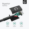 100 w USB C- till USB C-kabel - 1m i flätad nylon USB 3.1 snabbladdande 10 Gbps dataöverföring 8 K Ultra HD för iPhone, Galaxy, Huawei, Xiaomi - svart
