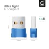 2x USBC USB Adapter - Verloopstuk van USB-C (female) naar USB-A (male) met connector voor laden en snelle gegevensoverdracht voor iPhone, iPad, Galaxy, Huawei, telefoon, tablet en laptop - Blauw