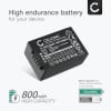 Batteri for Leica V-LUX 2 V-LUX 3 Kameraer 800mAh fra CELLONIC
